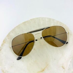 Vintage Brown Lens Aviator Sunglasses